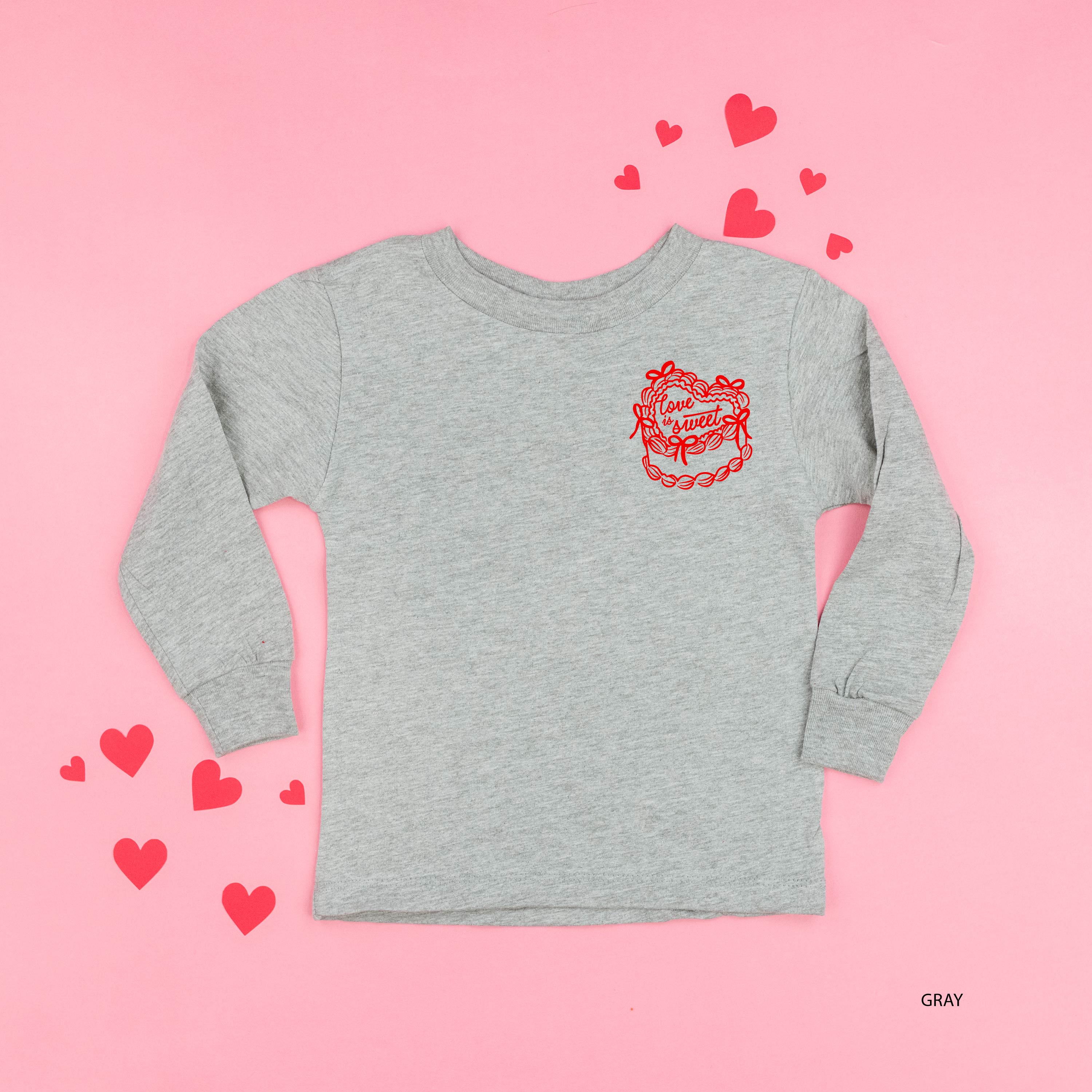 Love Is Sweet (pocket) - Child Long Sleeve Tee Little Mama Shirt Shop