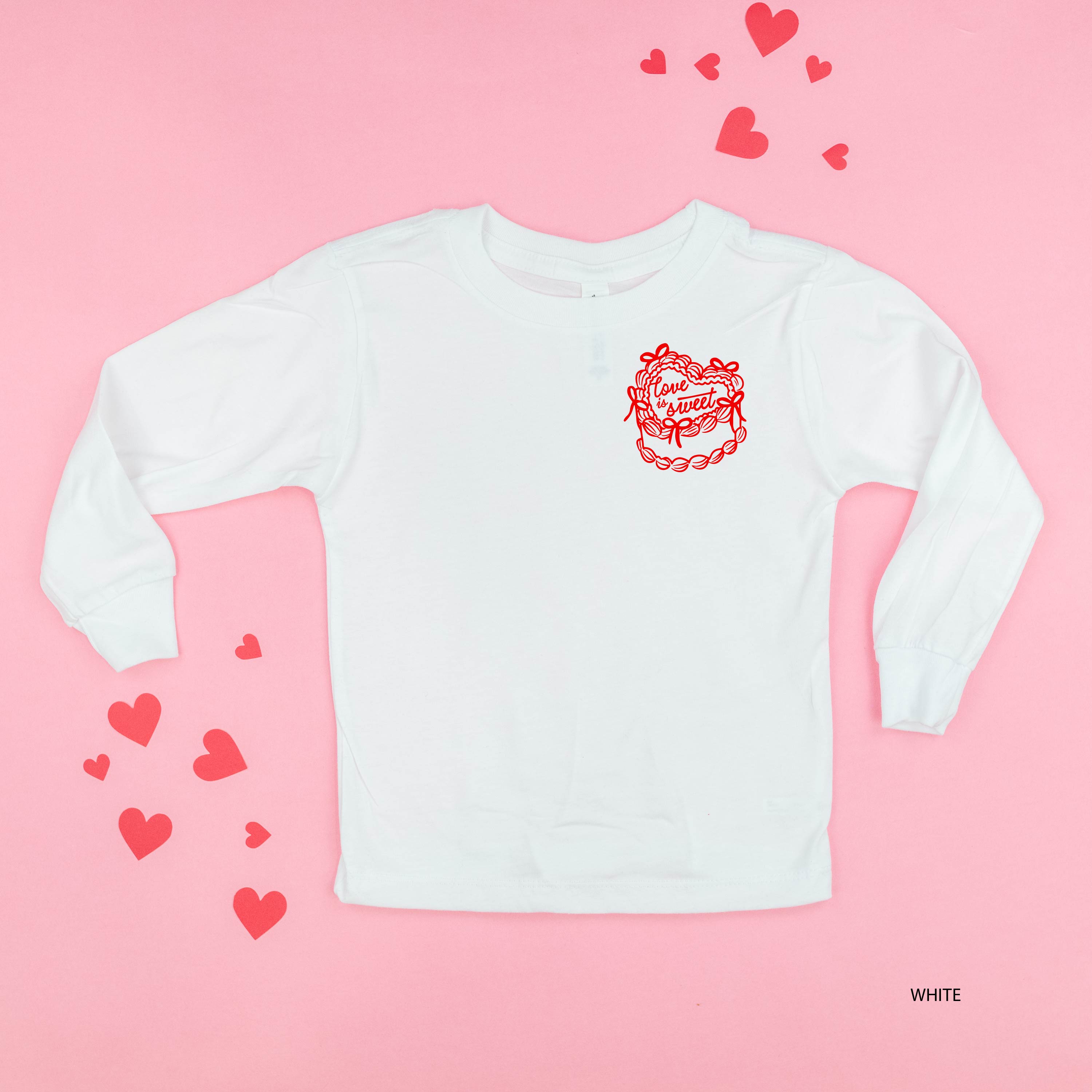 Love Is Sweet (pocket) - Child Long Sleeve Tee Little Mama Shirt Shop