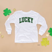 Lucky - Varsity Outline - Child Long Sleeve Tee Little Mama Shirt Shop