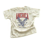 America - Home of the Brave - Child Cream STAR Tee Little Mama Shirt Shop