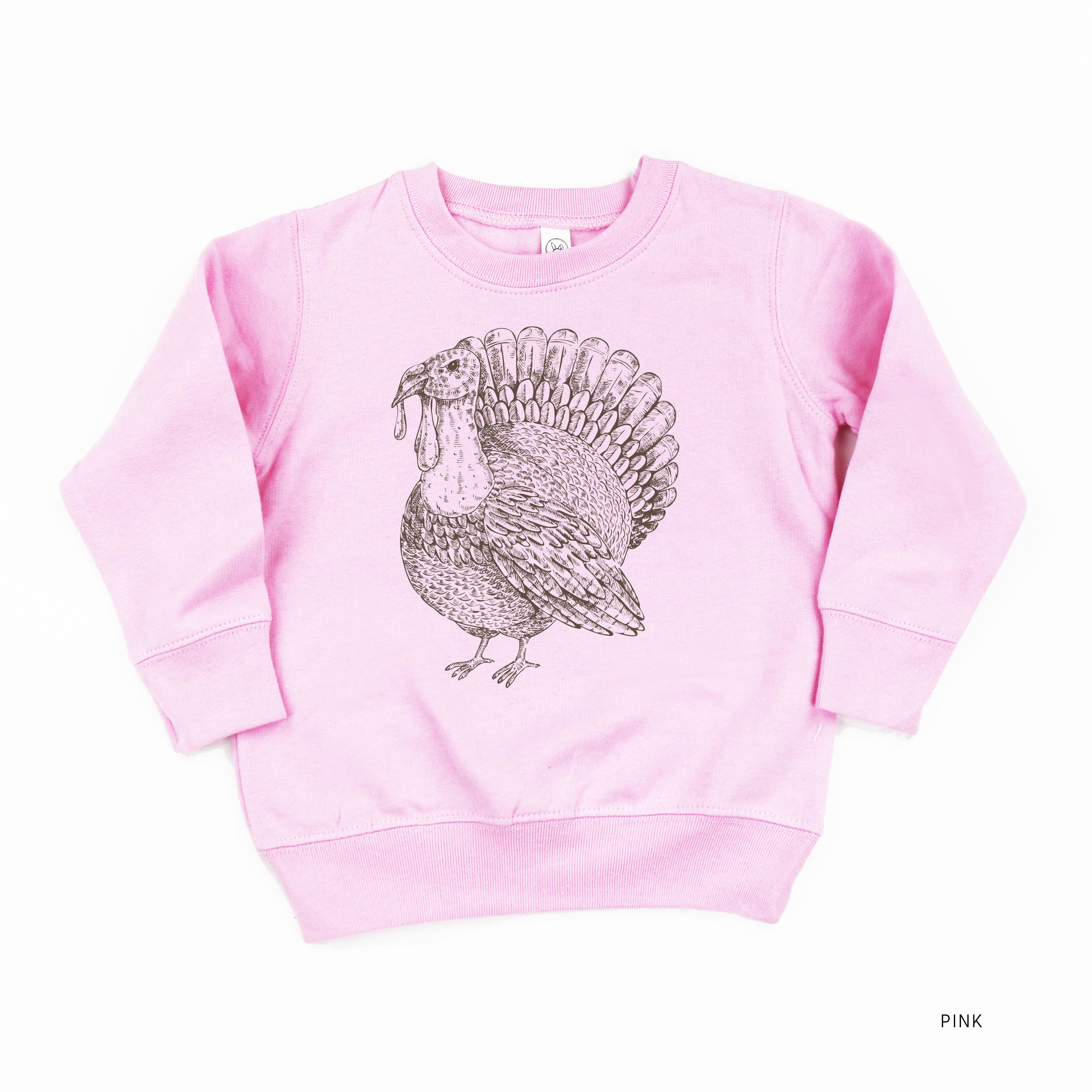 Thanksgiving Turkey Sketch - Child Sweater Little Mama Shirt Shop
