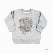 Thanksgiving Turkey Sketch - Child Sweater Little Mama Shirt Shop