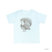 Thanksgiving Turkey Sketch - Child Tee Little Mama Shirt Shop