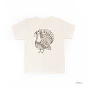 Thanksgiving Turkey Sketch - Child Tee Little Mama Shirt Shop