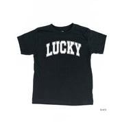 Lucky - Varsity Outline - Child Tee Little Mama Shirt Shop