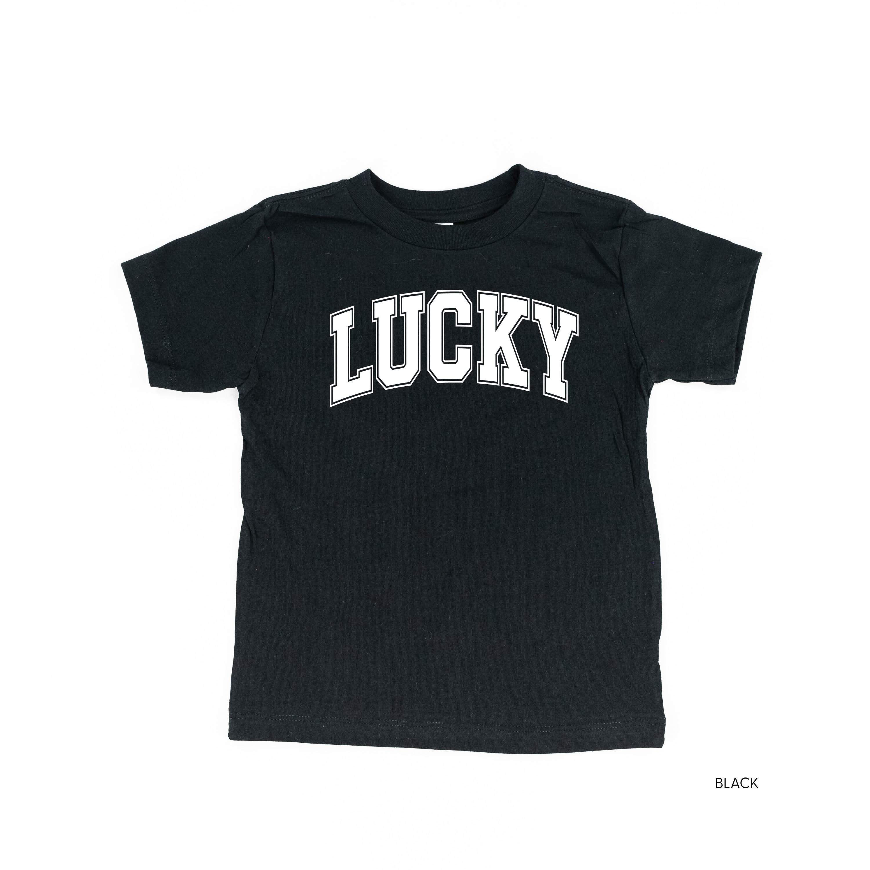 Lucky - Varsity Outline - Child Tee Little Mama Shirt Shop