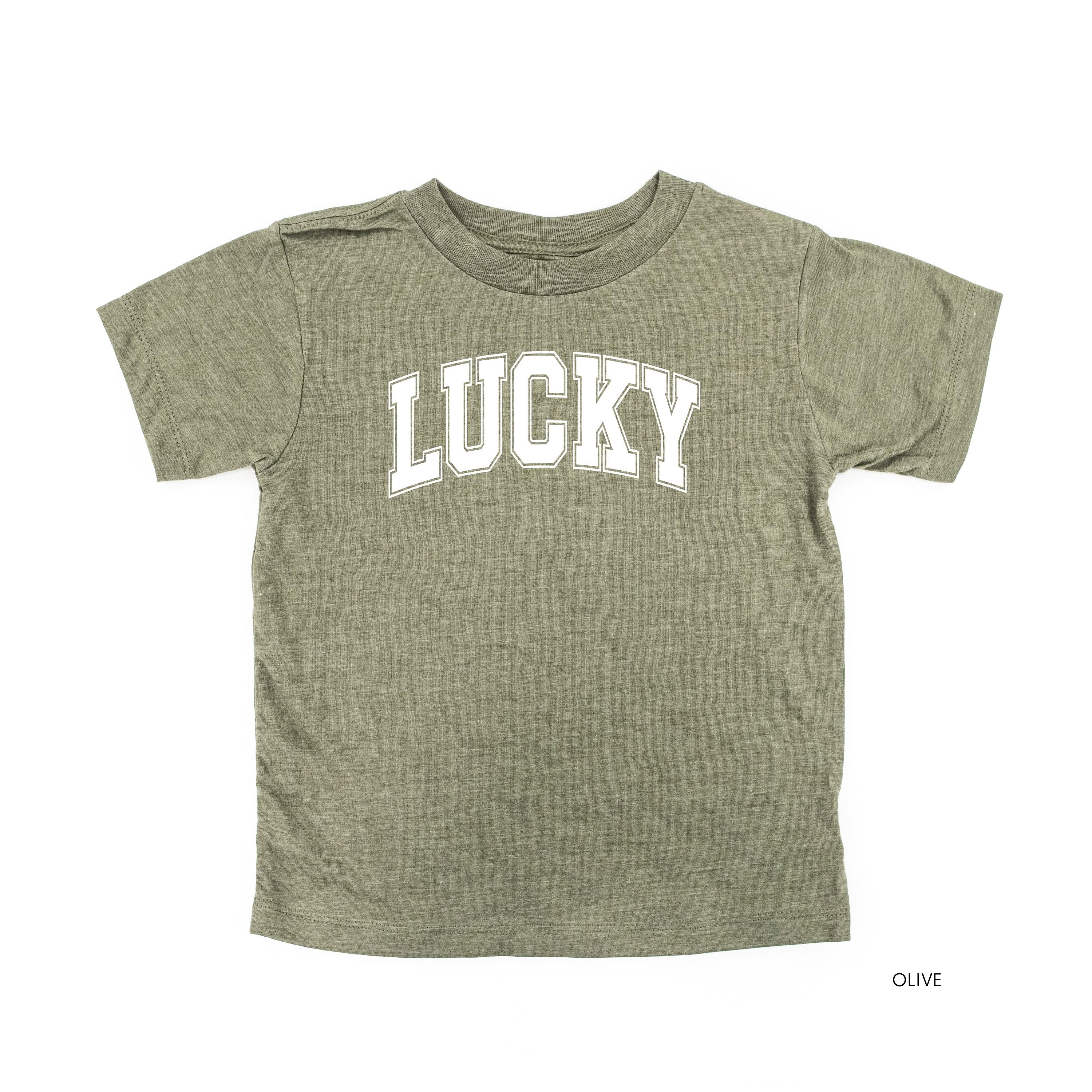 Lucky - Varsity Outline - Child Tee Little Mama Shirt Shop