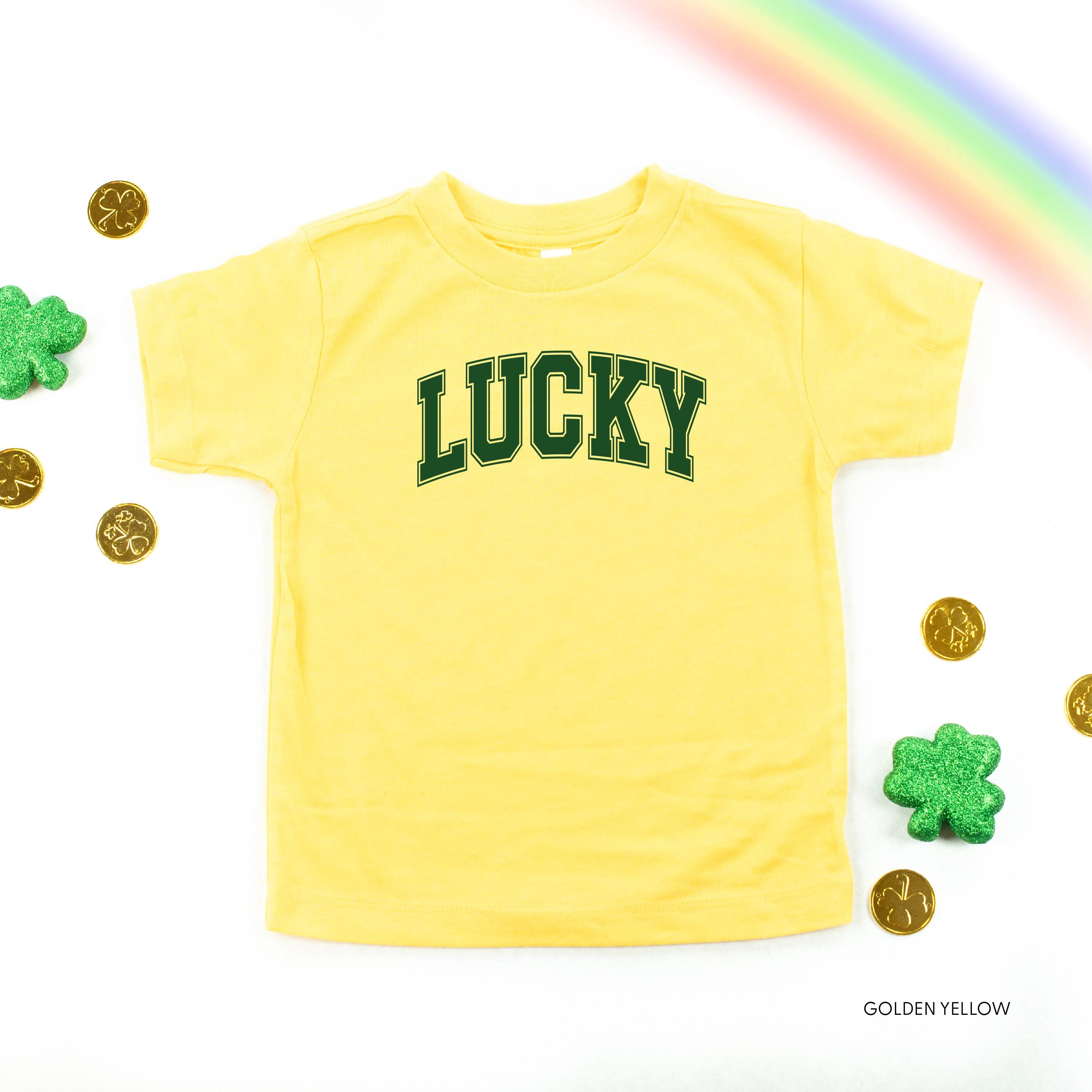 Lucky - Varsity Outline - Child Tee Little Mama Shirt Shop