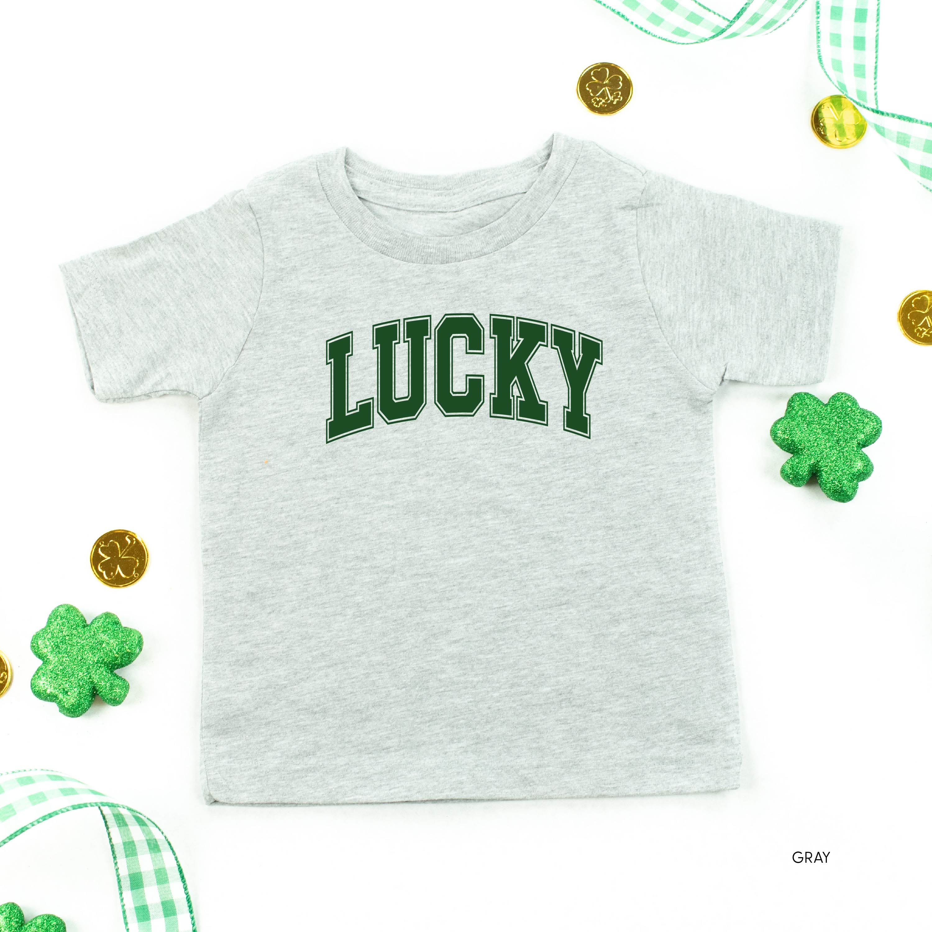 Lucky - Varsity Outline - Child Tee Little Mama Shirt Shop