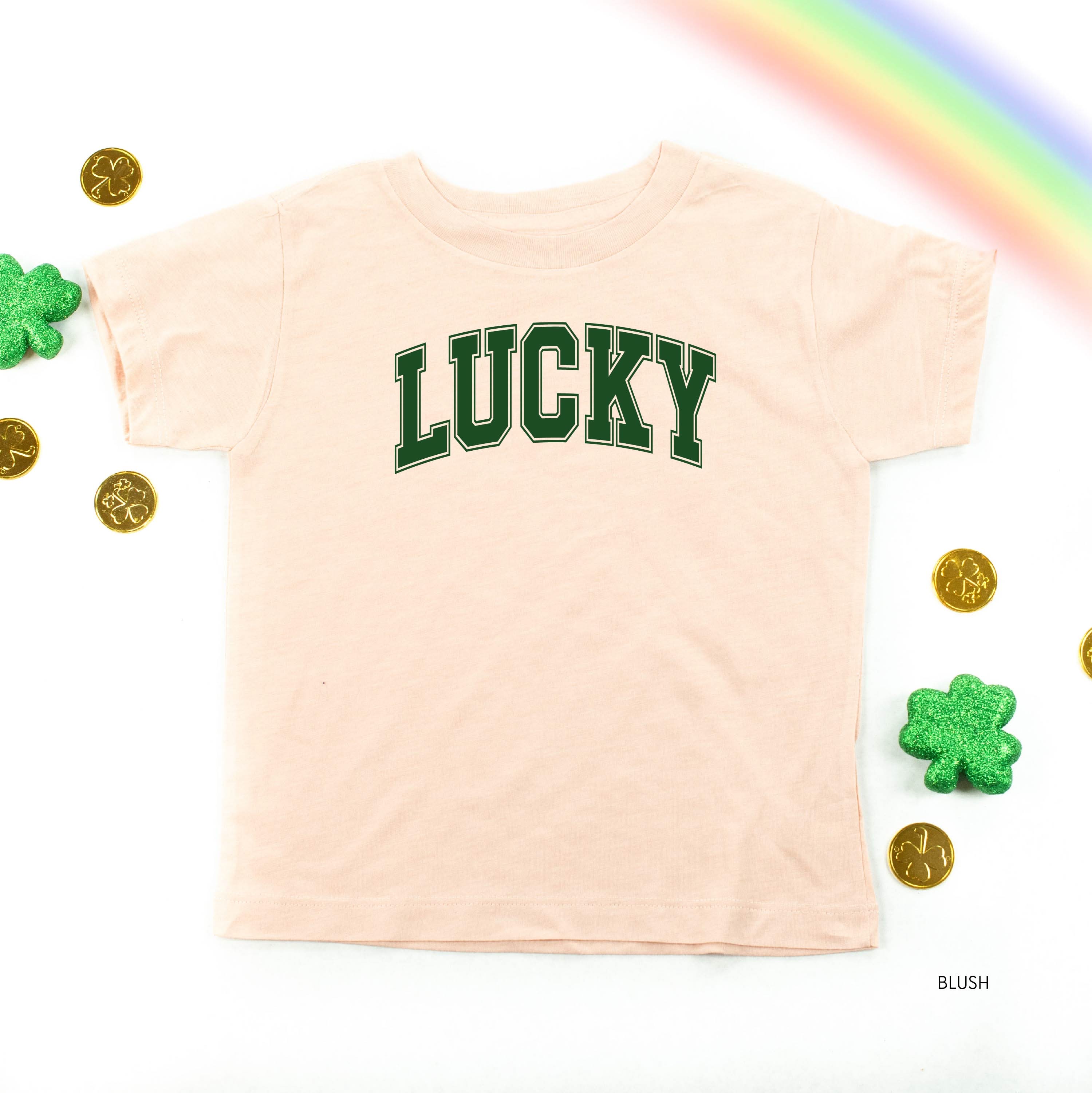Lucky - Varsity Outline - Child Tee Little Mama Shirt Shop