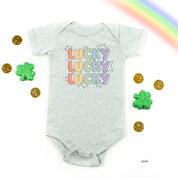 Bubble Letters & Stars Lucky x3 - Infant Bodysuit/Tee Little Mama Shirt Shop