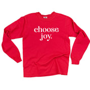 Classic Choose Joy - LONG SLEEVE Comfort Colors Tee Little Mama Shirt Shop