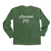 Classic Choose Joy - LONG SLEEVE Comfort Colors Tee Little Mama Shirt Shop