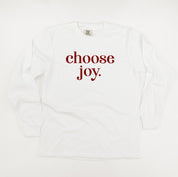 Classic Choose Joy - LONG SLEEVE Comfort Colors Tee Little Mama Shirt Shop