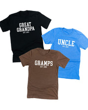 "(Choose Your Grandpa Name) - Est. (Select Your Year)" ﻿- Unisex Tee Little Mama Shirt Shop