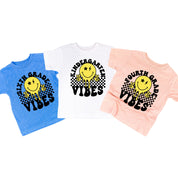 (Choose Your Grade) Vibes - Peace Smiley - Child Tee Little Mama Shirt Shop