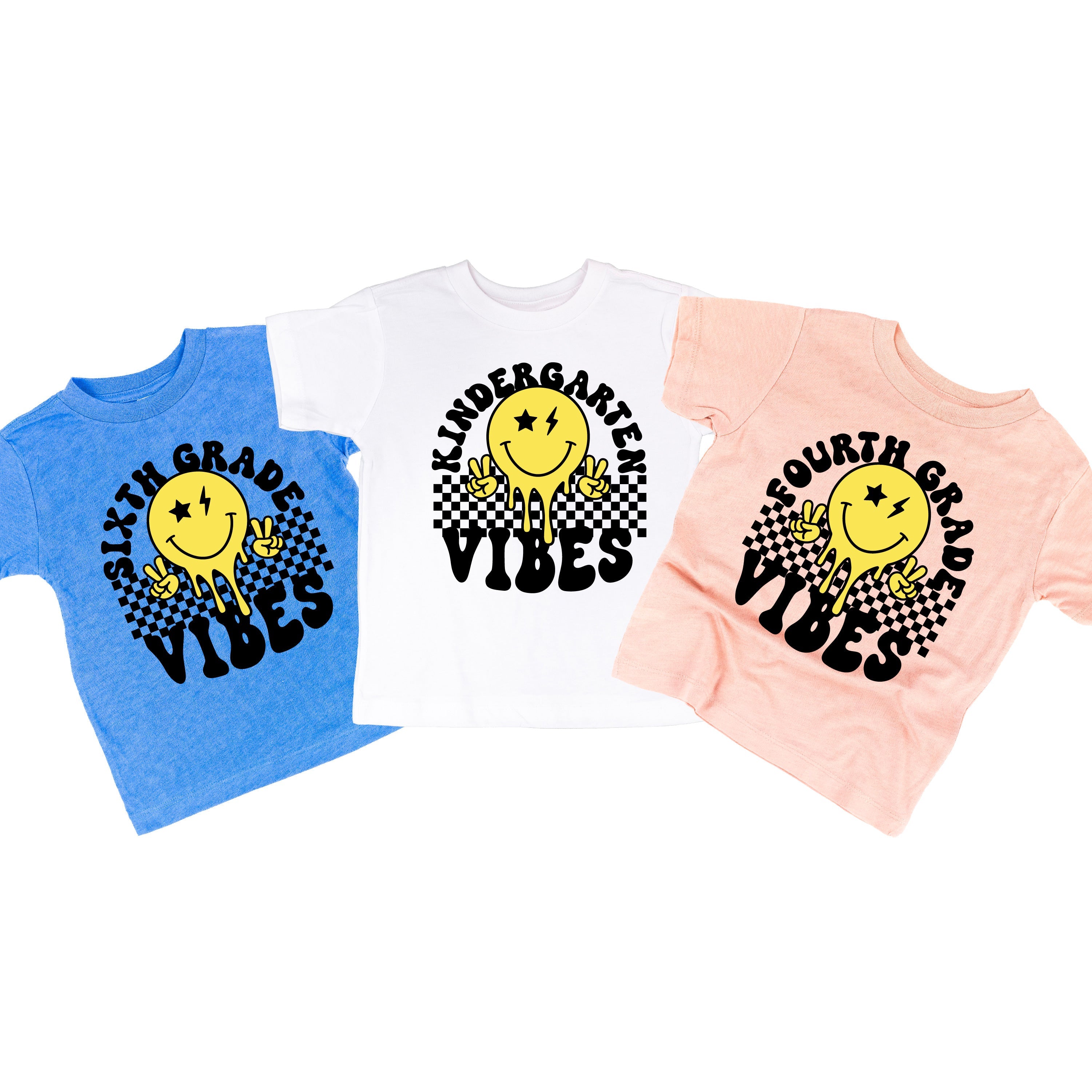 (Choose Your Grade) Vibes - Peace Smiley - Child Tee Little Mama Shirt Shop