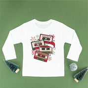 Christmas Cassette Tapes - Child LONG SLEEVE Tee Little Mama Shirt Shop