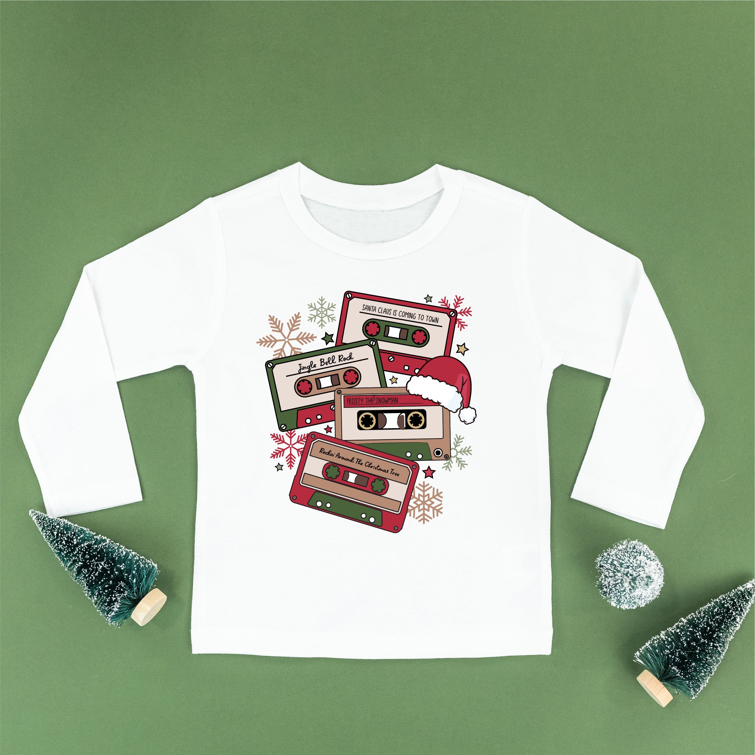 Christmas Cassette Tapes - Child LONG SLEEVE Tee Little Mama Shirt Shop