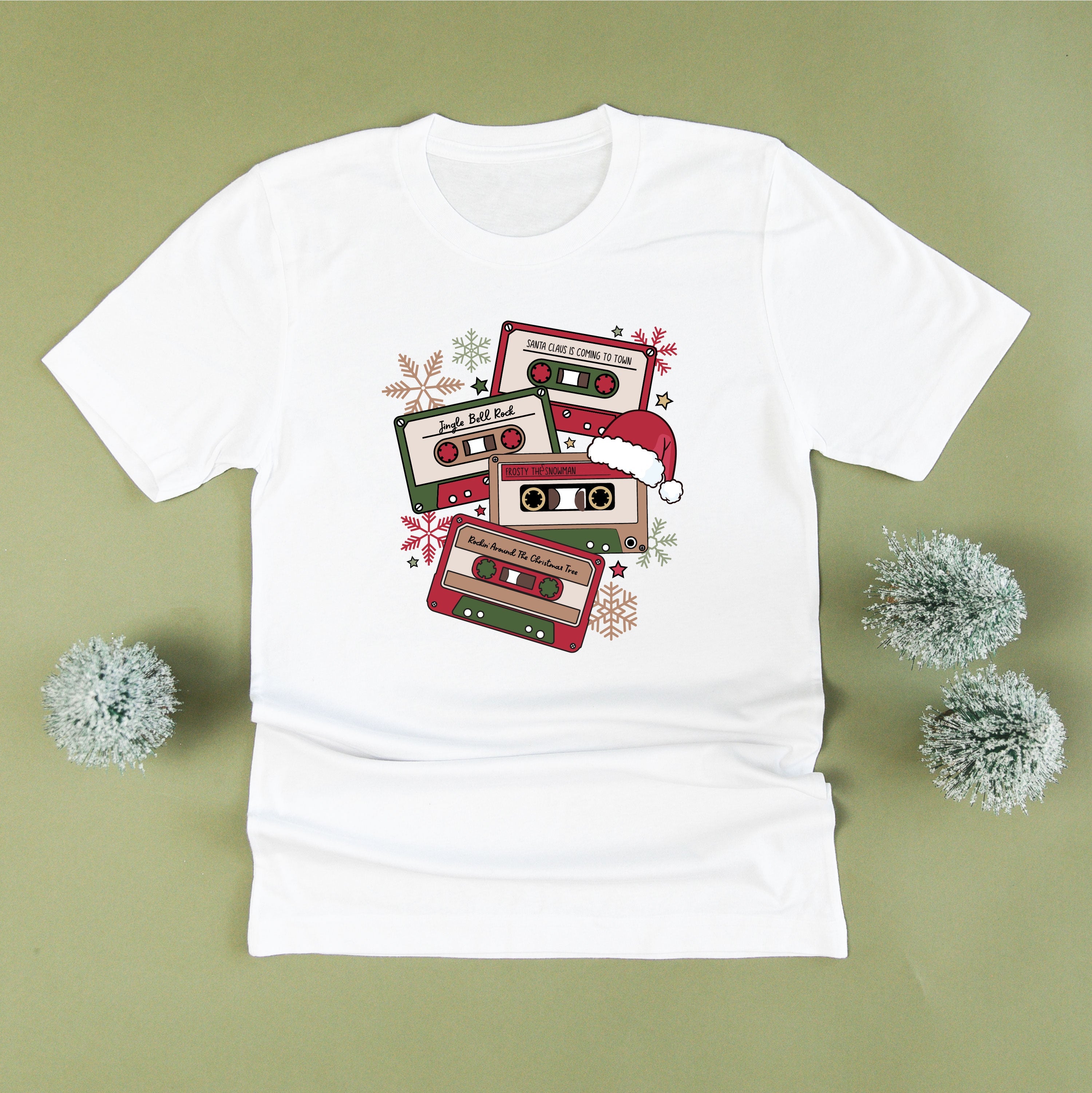 Christmas Cassette Tapes - Unisex Tee Little Mama Shirt Shop