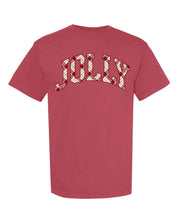 Christmas Gingham - Parent Names - Comfort Colors Tee Little Mama Shirt Shop LLC