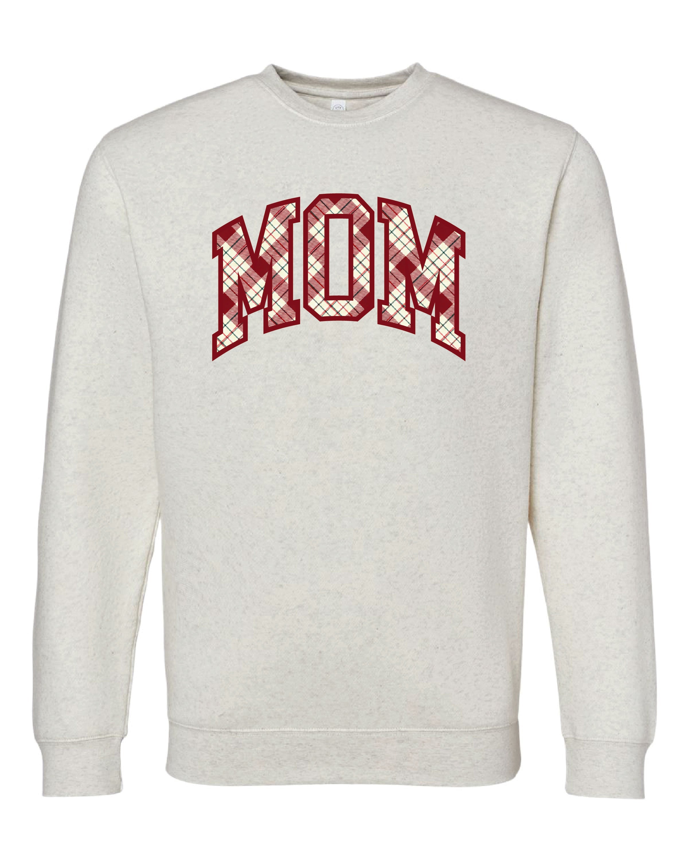 Christmas Gingham - Parent Names - Elevated Fleece Little Mama Shirt Shop LLC
