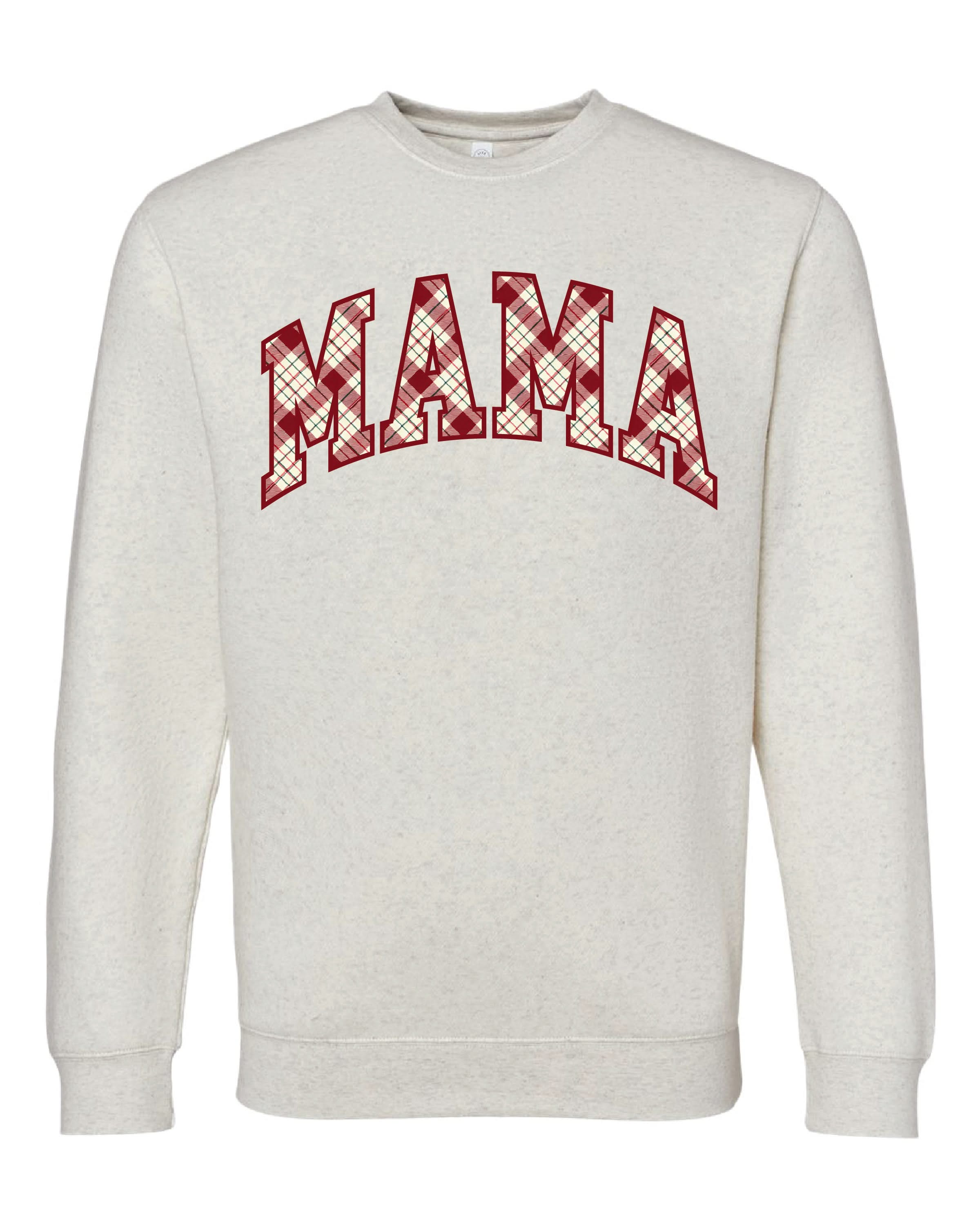 Christmas Gingham - Parent Names - Elevated Fleece Little Mama Shirt Shop LLC