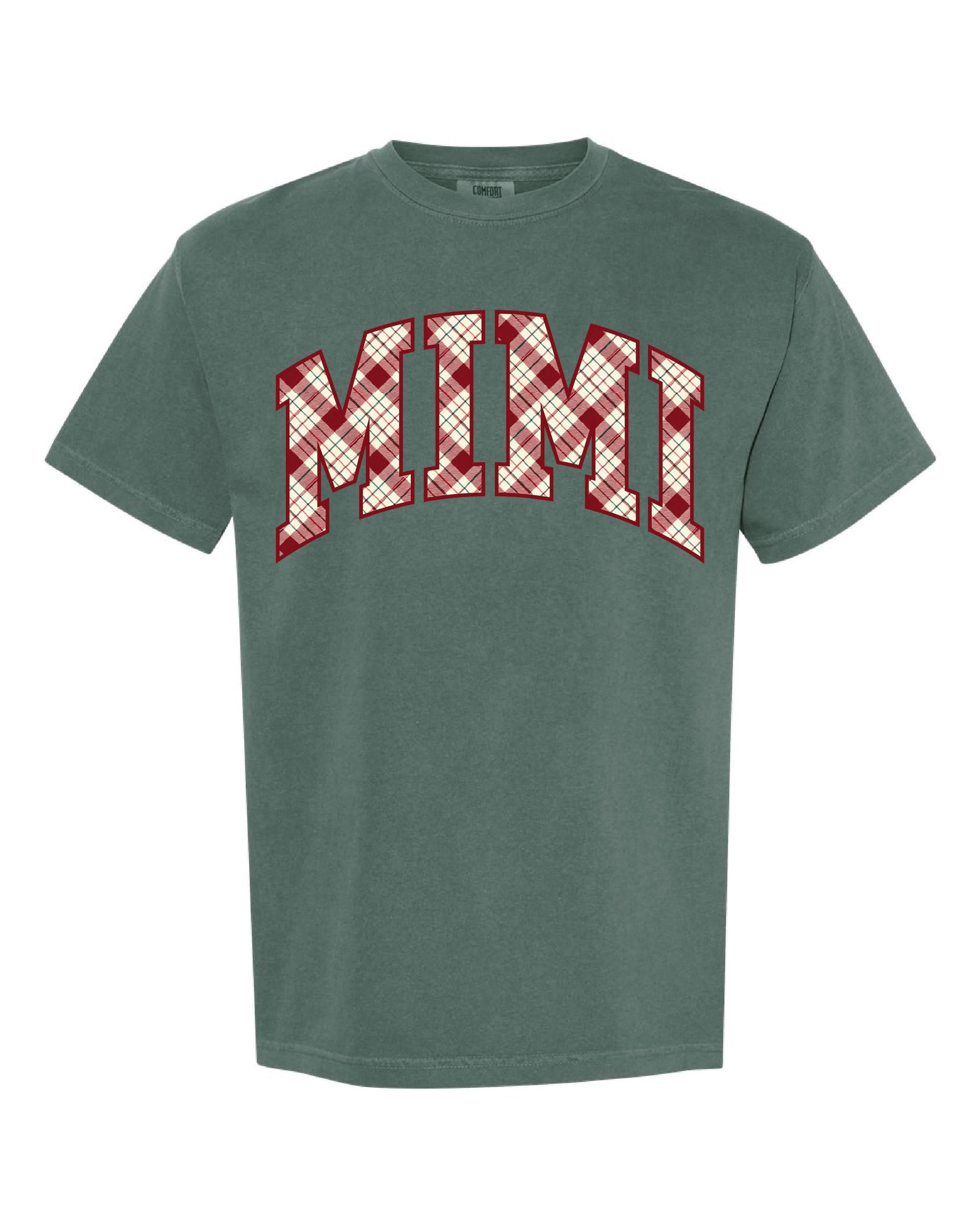 Christmas Gingham - Child Names - Child Tees Little Mama Shirt Shop LLC