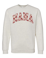 Christmas Gingham - Child Names - Child Elevated Fleece Little Mama Shirt Shop LLC