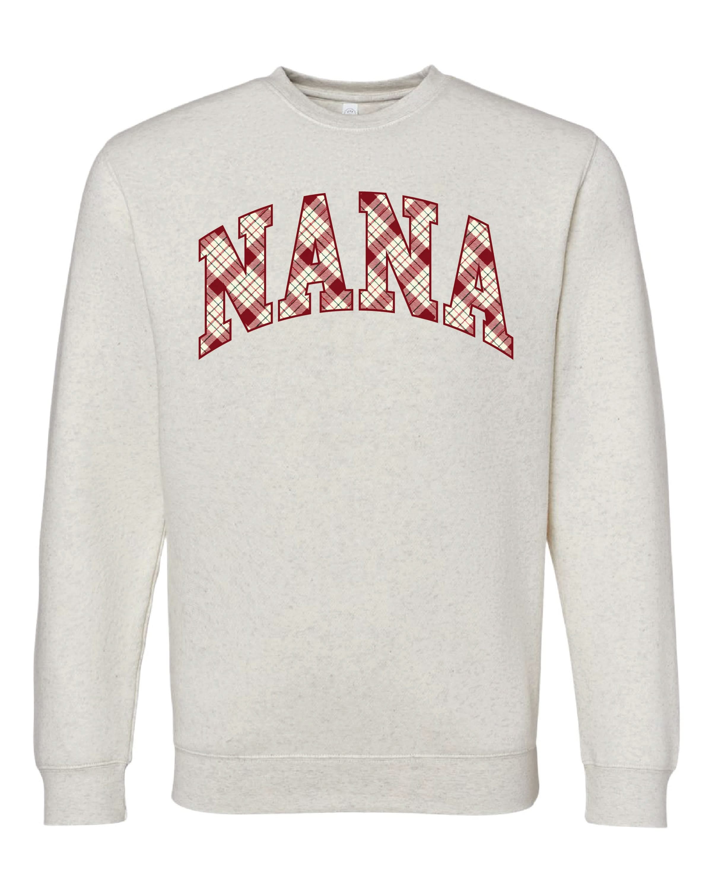 Christmas Gingham - Child Names - Child Elevated Fleece Little Mama Shirt Shop LLC