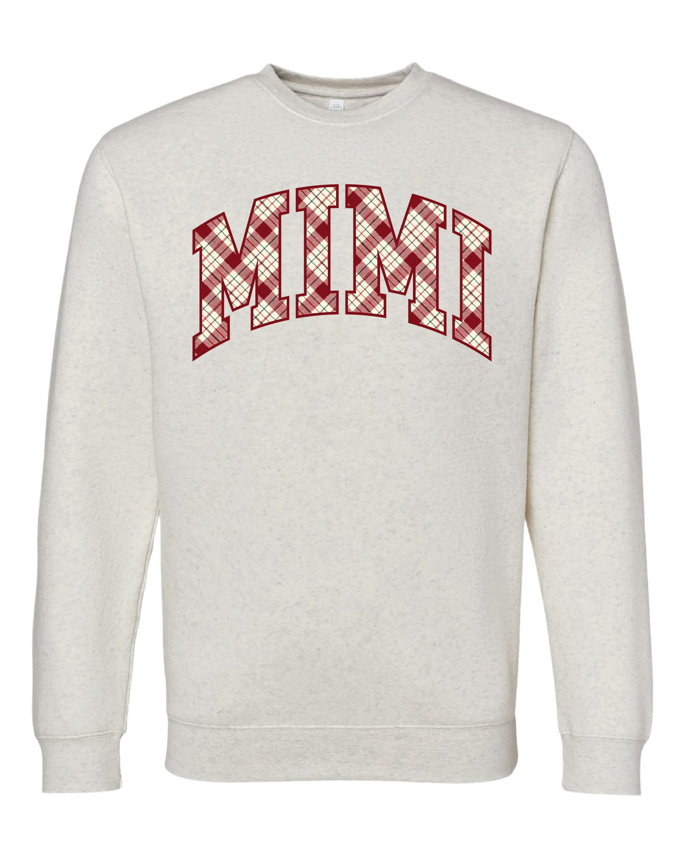 Christmas Gingham - Child Names - Child Elevated Fleece Little Mama Shirt Shop LLC