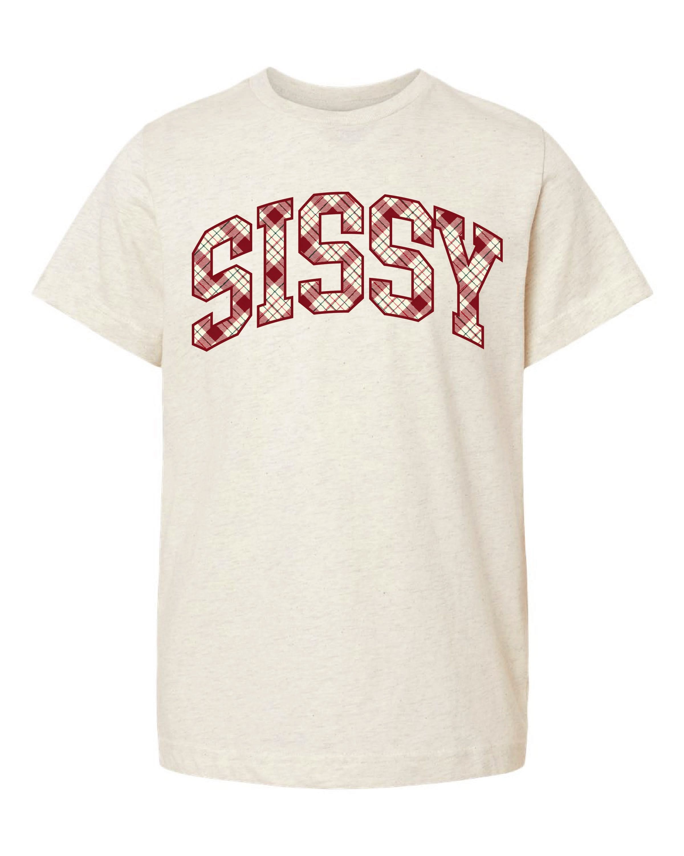 Christmas Gingham - Grandparent Names - Comfort Colors Tee Little Mama Shirt Shop LLC