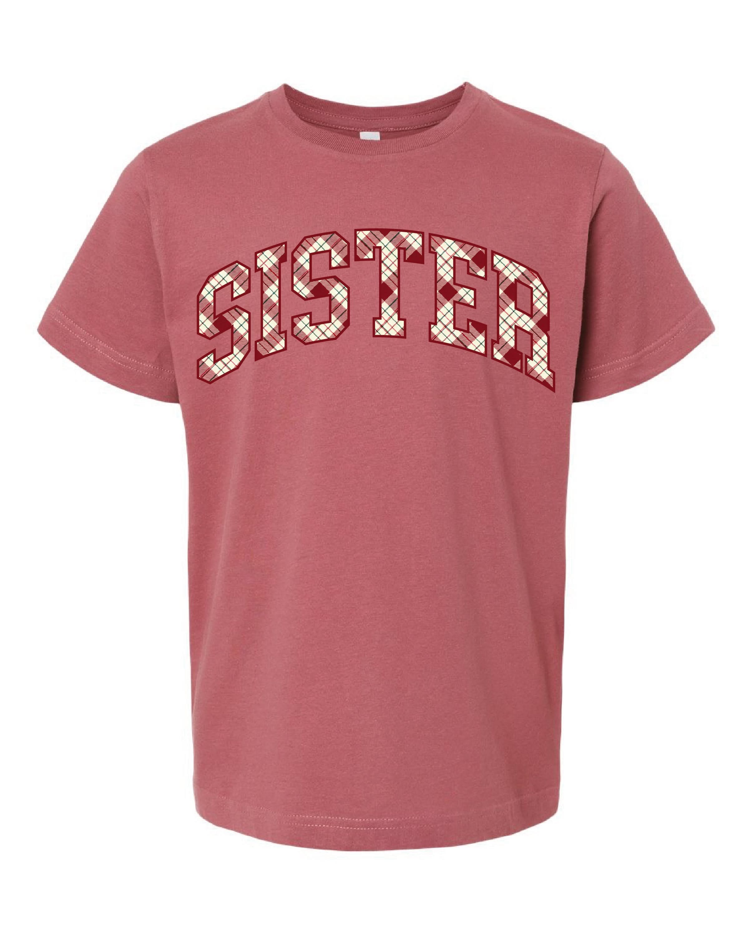 Christmas Gingham - Grandparent Names - Comfort Colors Tee Little Mama Shirt Shop LLC