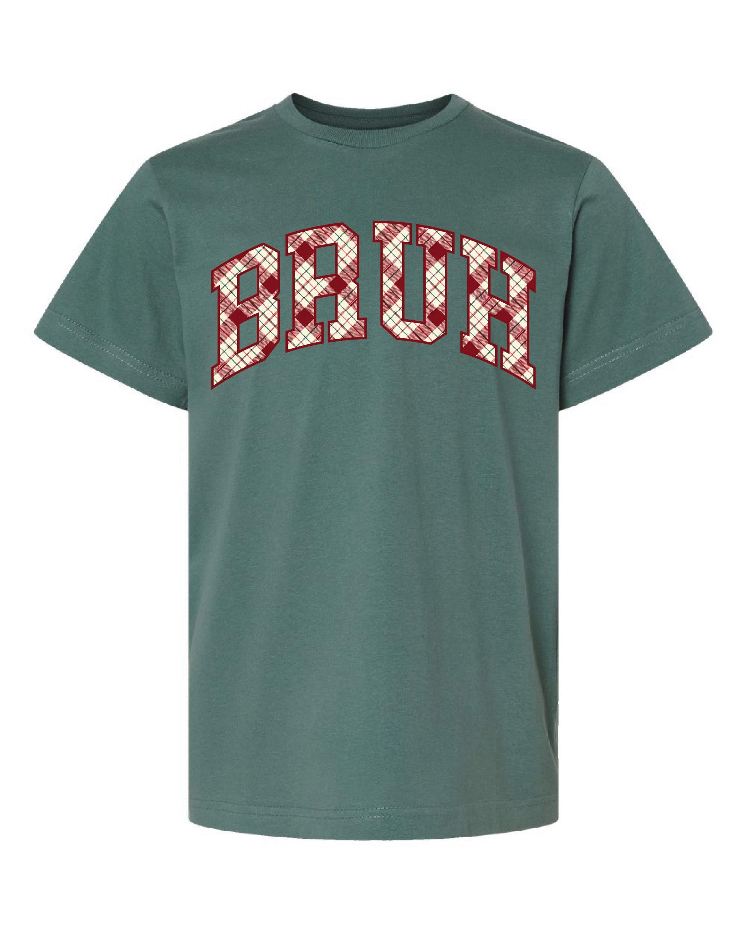 Christmas Gingham - Grandparent Names - Comfort Colors Tee Little Mama Shirt Shop LLC