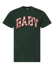 Christmas Gingham - Grandparent Names - Comfort Colors Tee Little Mama Shirt Shop LLC