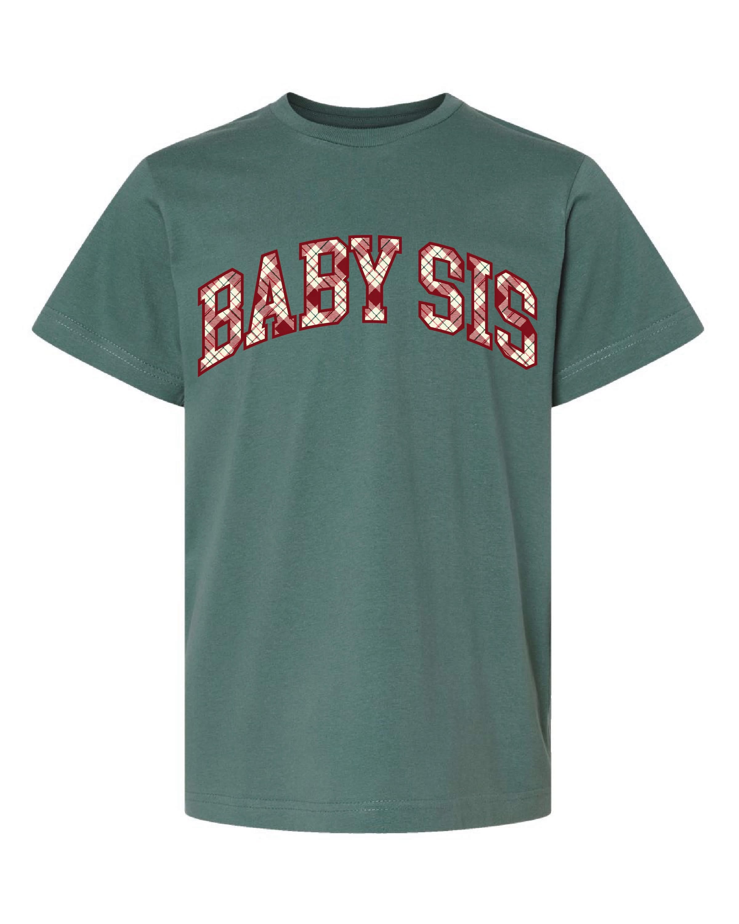 Christmas Gingham - Grandparent Names - Comfort Colors Tee Little Mama Shirt Shop LLC