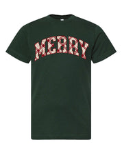 Christmas Gingham - Grandparent Names - Comfort Colors Tee Little Mama Shirt Shop LLC