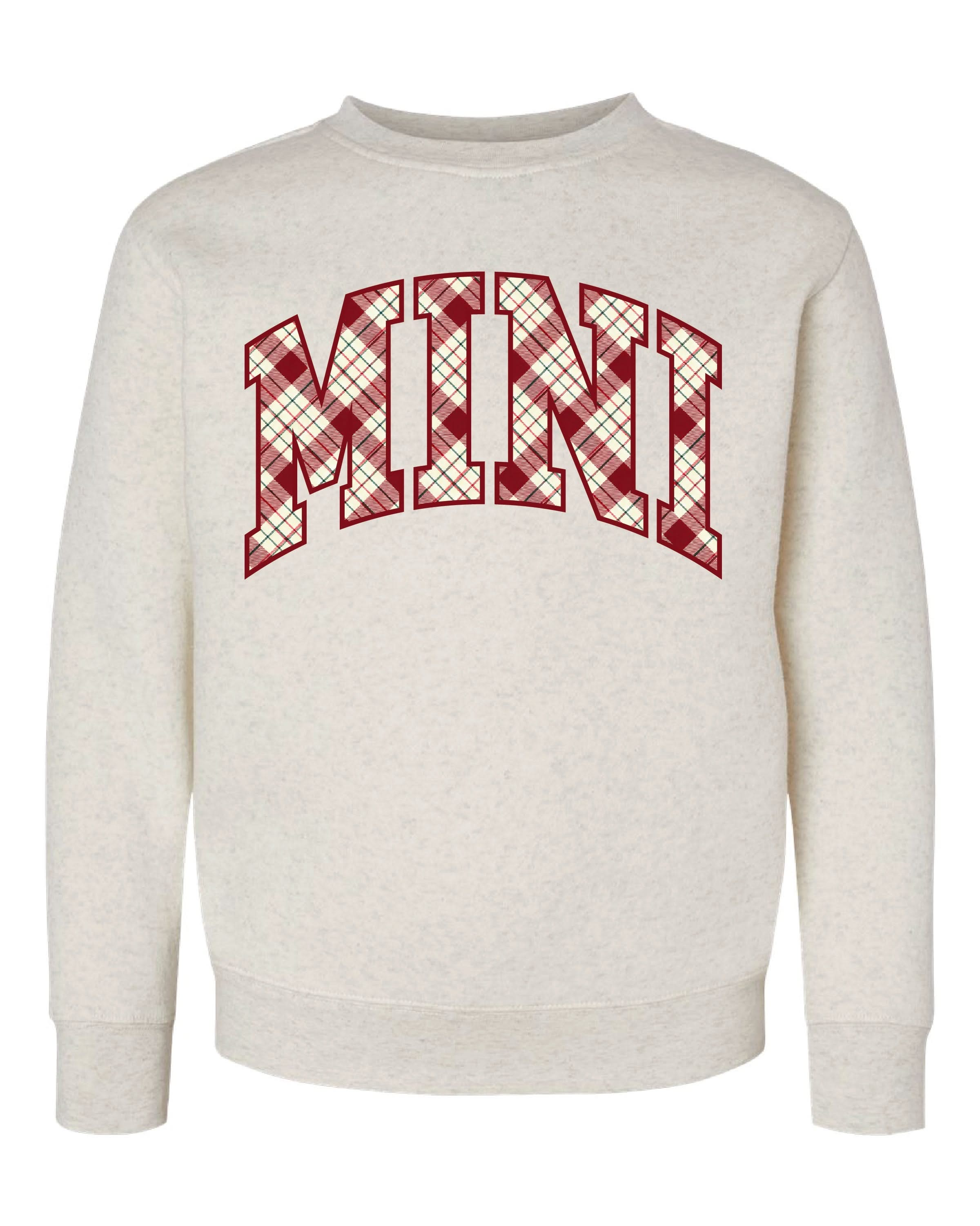 Christmas Gingham - Grandparent Names - Elevated Fleece Little Mama Shirt Shop LLC