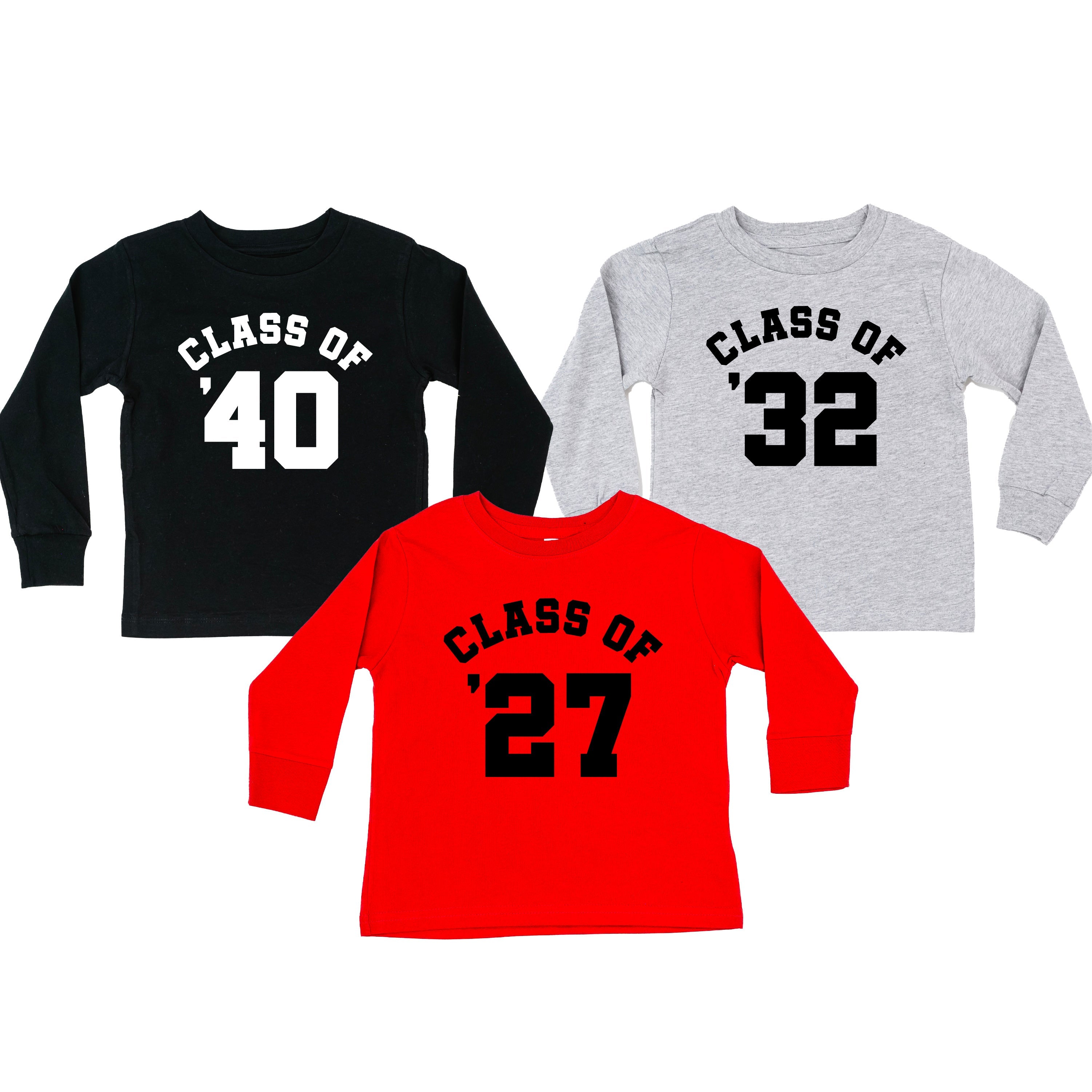 Class of (Choose Your Year) - Child LONG SLEEVE Tee Little Mama Shirt Shop