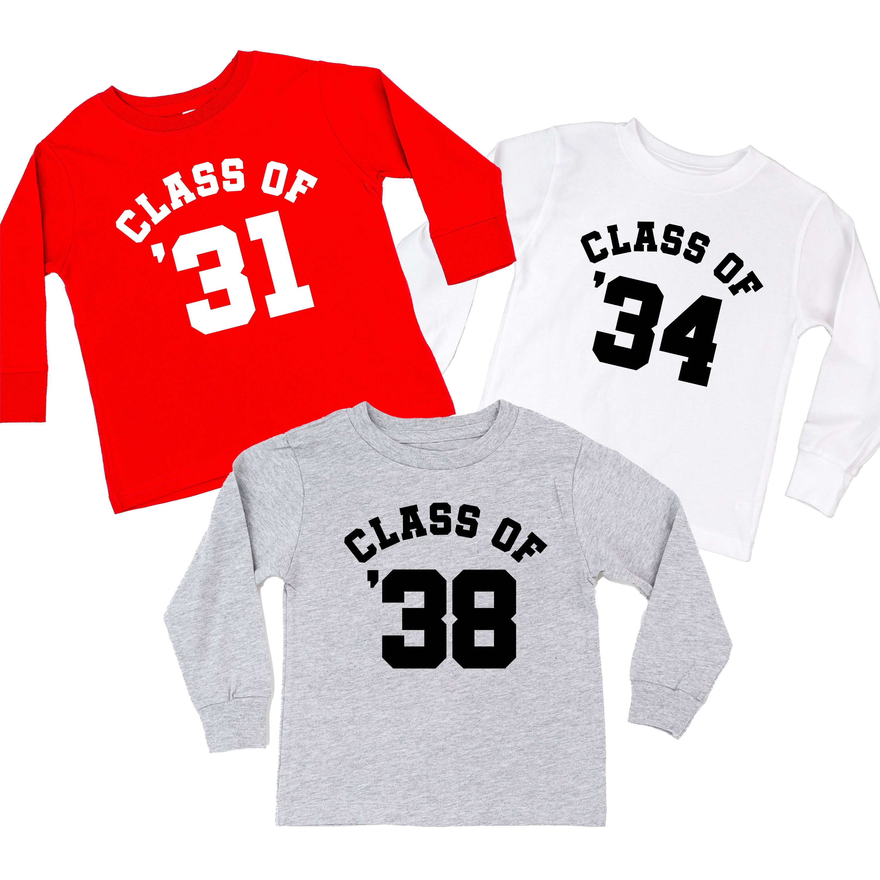 Class of (Choose Your Year) - Child LONG SLEEVE Tee Little Mama Shirt Shop