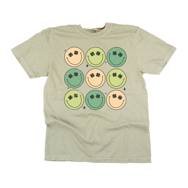 3x3 - St. Patrick's Day Smilies - SHORT SLEEVE COMFORT COLORS TEE