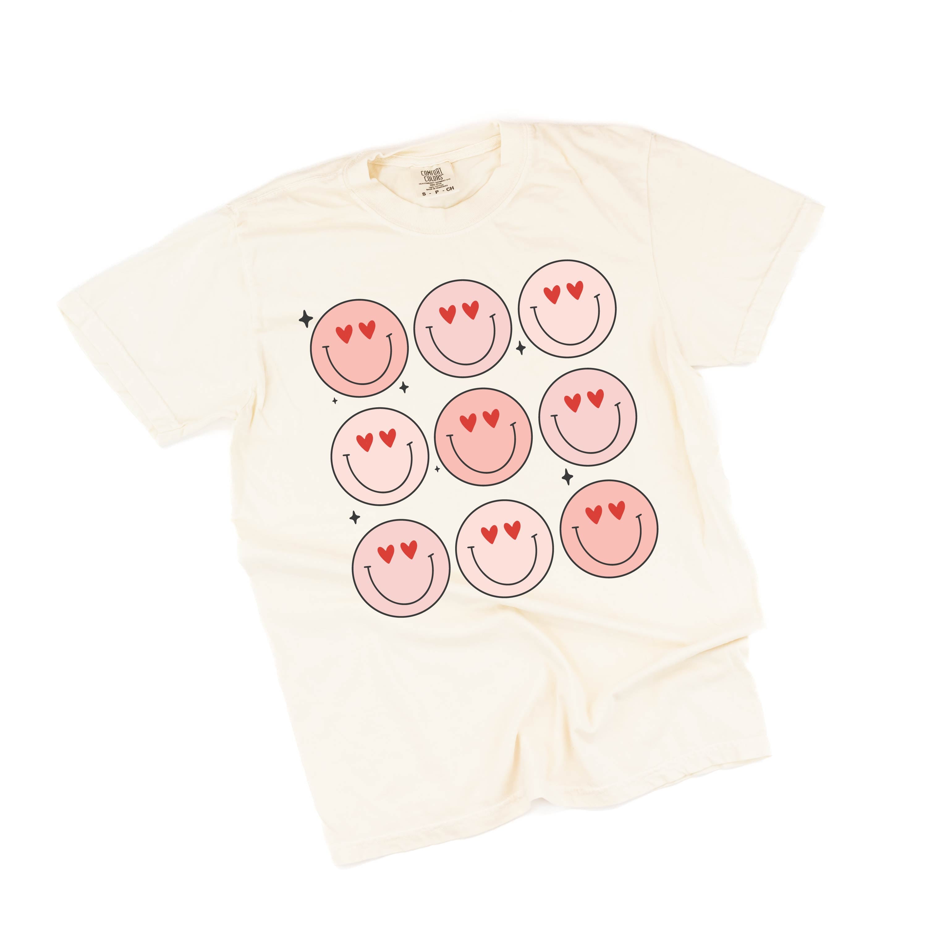 3x3 Heart Eye Smileys - Comfort Colors Tee Little Mama Shirt Shop