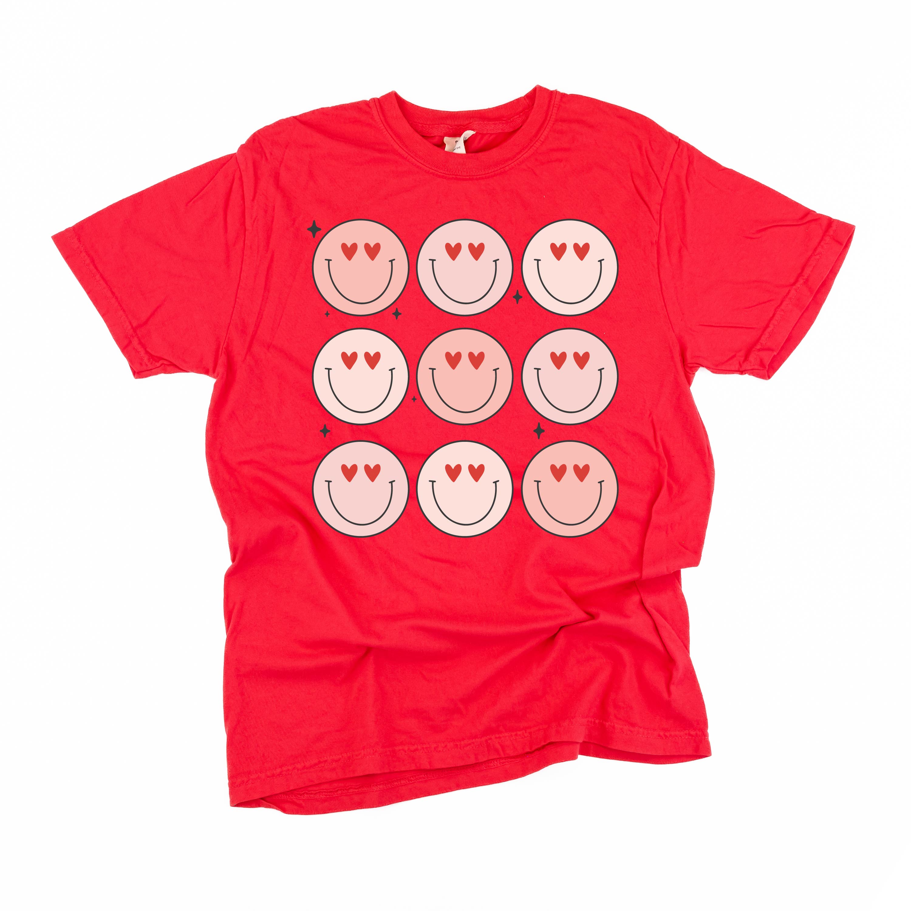 3x3 Heart Eye Smileys - Comfort Colors Tee Little Mama Shirt Shop