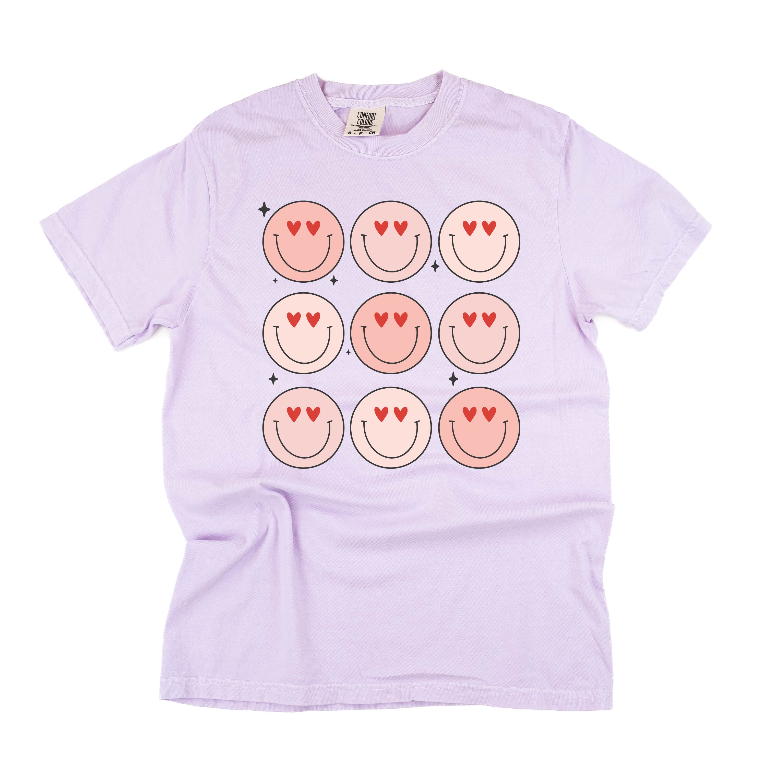 3x3 Heart Eye Smileys - Comfort Colors Tee Little Mama Shirt Shop