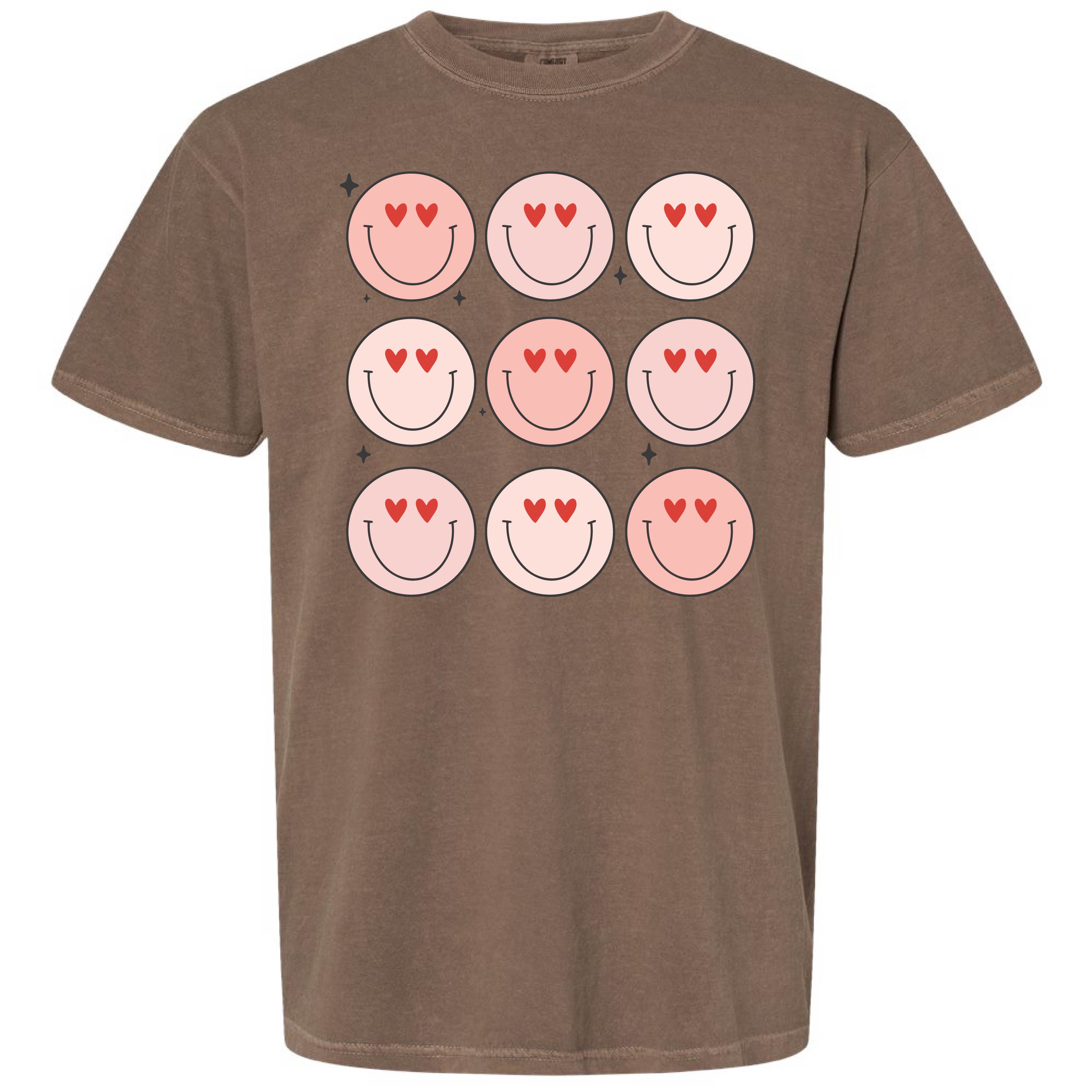 3x3 Heart Eye Smileys - Comfort Colors Tee Little Mama Shirt Shop