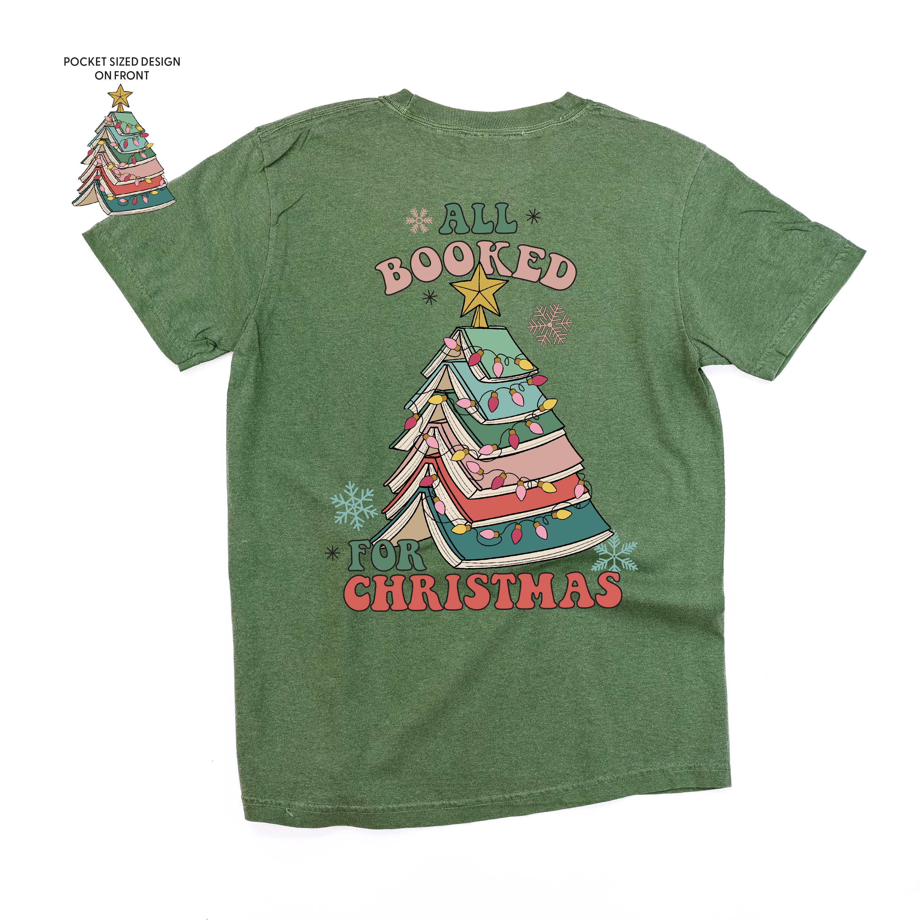 All Booked For Christmas (pf&b) - Comfort Colors Tee Little Mama Shirt Shop