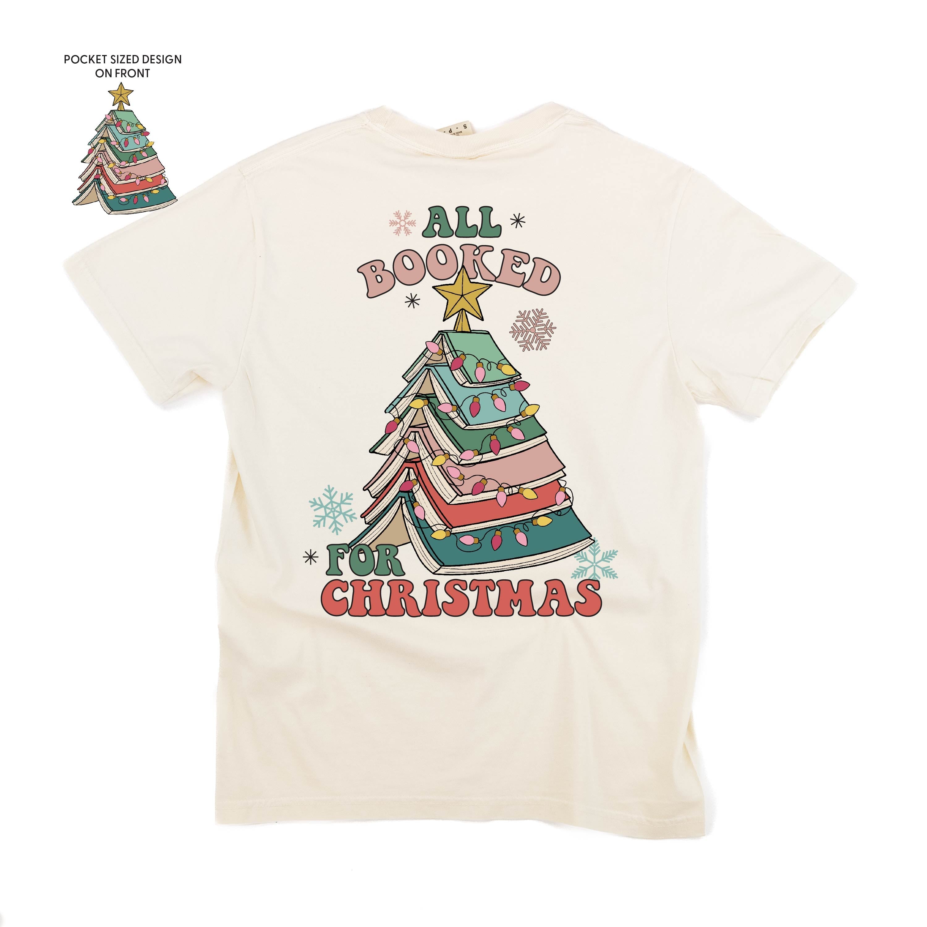All Booked For Christmas (pf&b) - Comfort Colors Tee Little Mama Shirt Shop