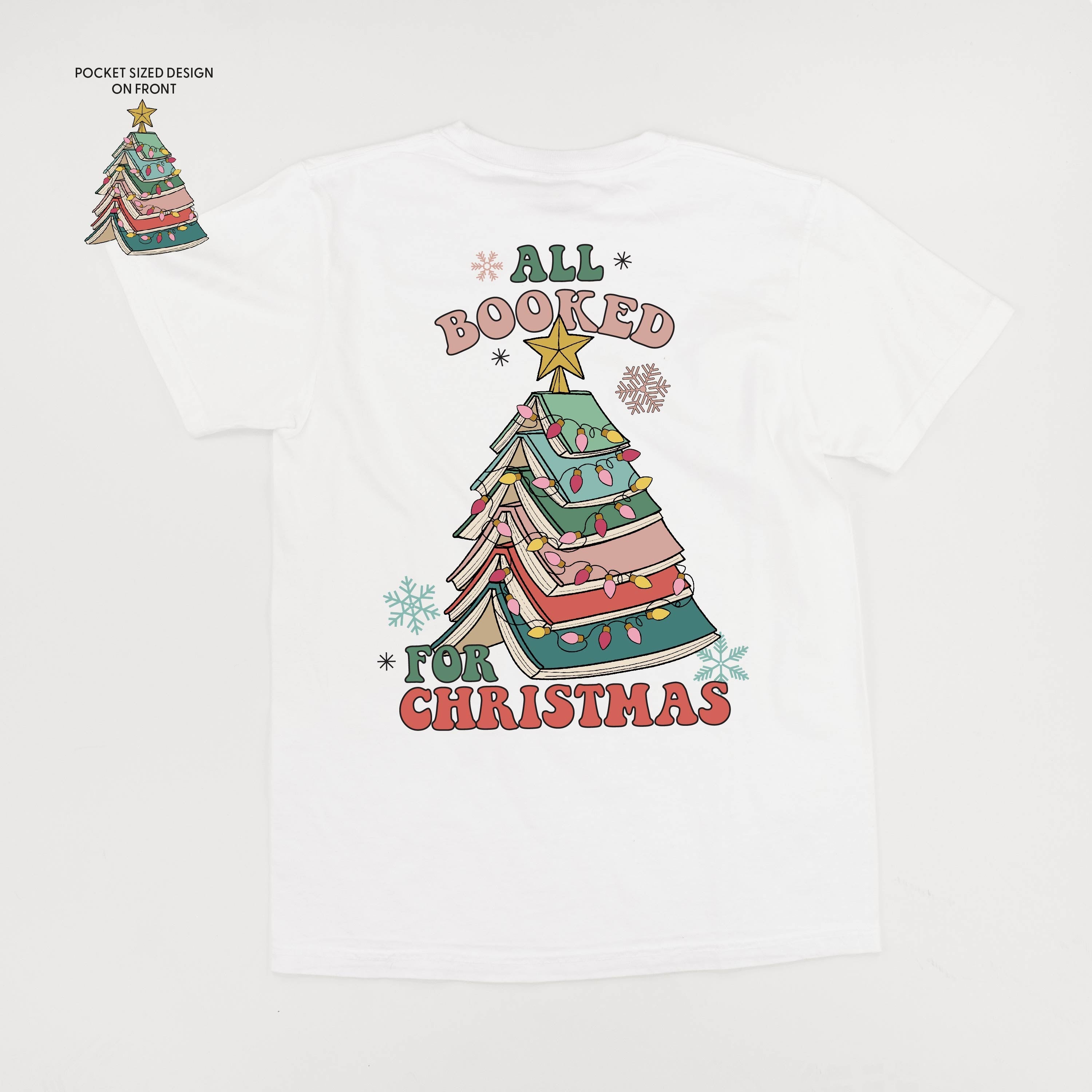 All Booked For Christmas (pf&b) - Comfort Colors Tee Little Mama Shirt Shop