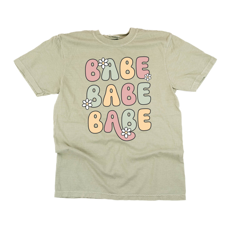 BABE x3 with Daisies - SHORT SLEEVE COMFORT COLORS TEE