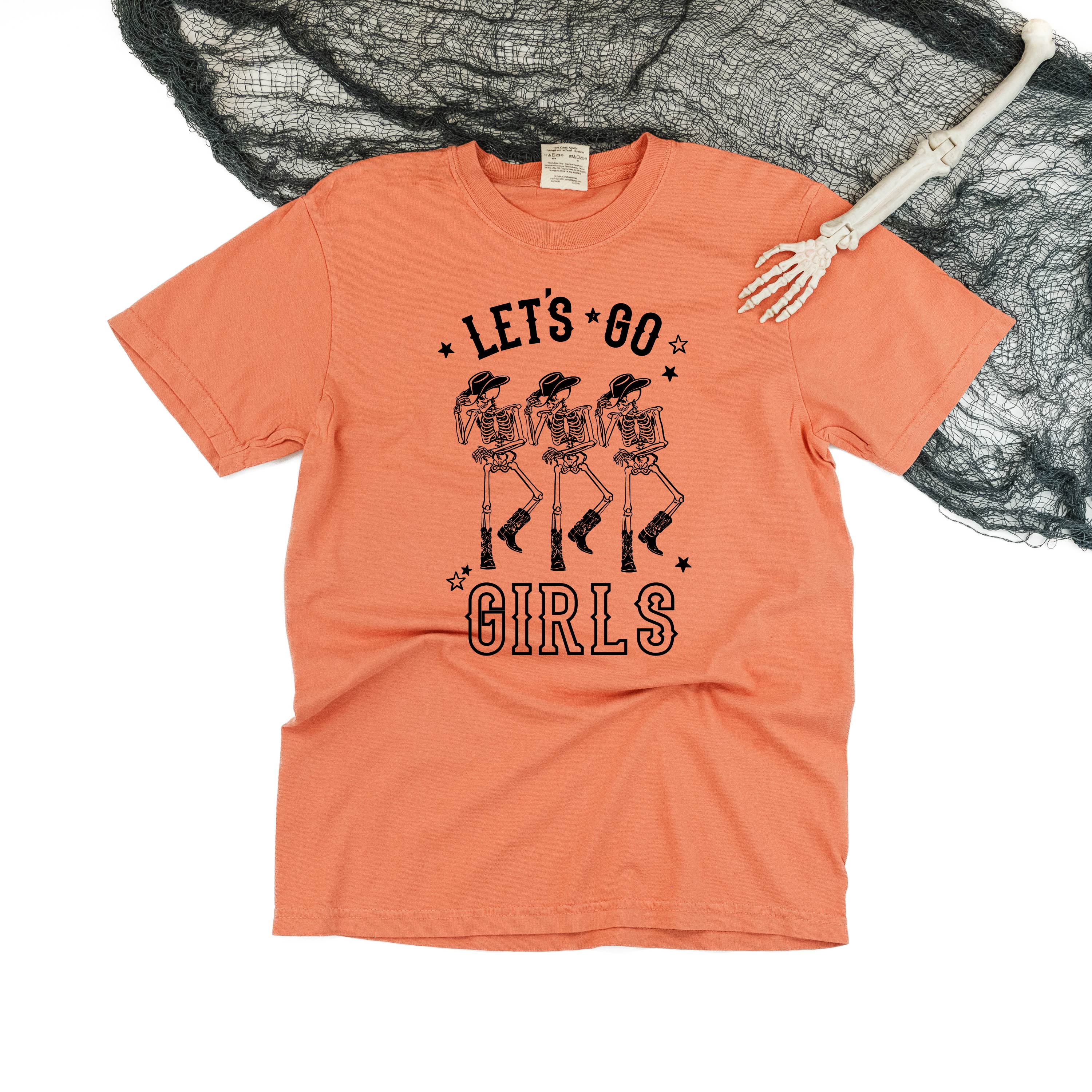 Cowgirl Skellies - Let's Go Girls - Comfort Colors Tee Little Mama Shirt Shop
